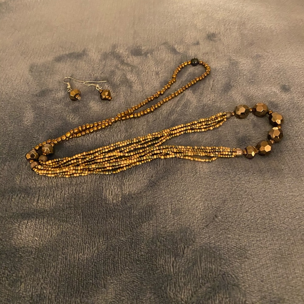Matching necklace and earring set